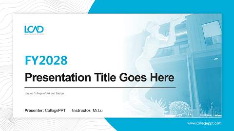 Laguna College of Art and Design Academic Presentation/Research Findings Report PPT Template
