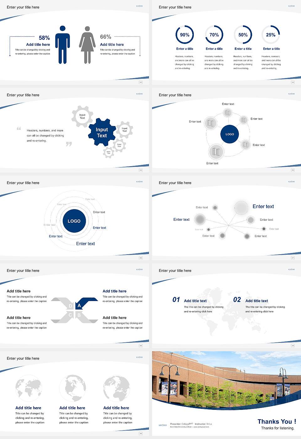 Kent State University at Kent Course/Courseware Creation PPT Template16:9 ratio PPT effect preview image4