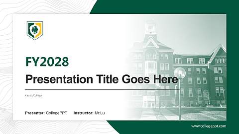 Keuka College Academic Presentation/Research Findings Report PPT Template