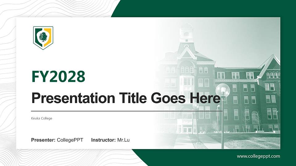 Keuka College Academic Presentation/Research Findings Report PPT Template16:9 ratio PPT effect preview image