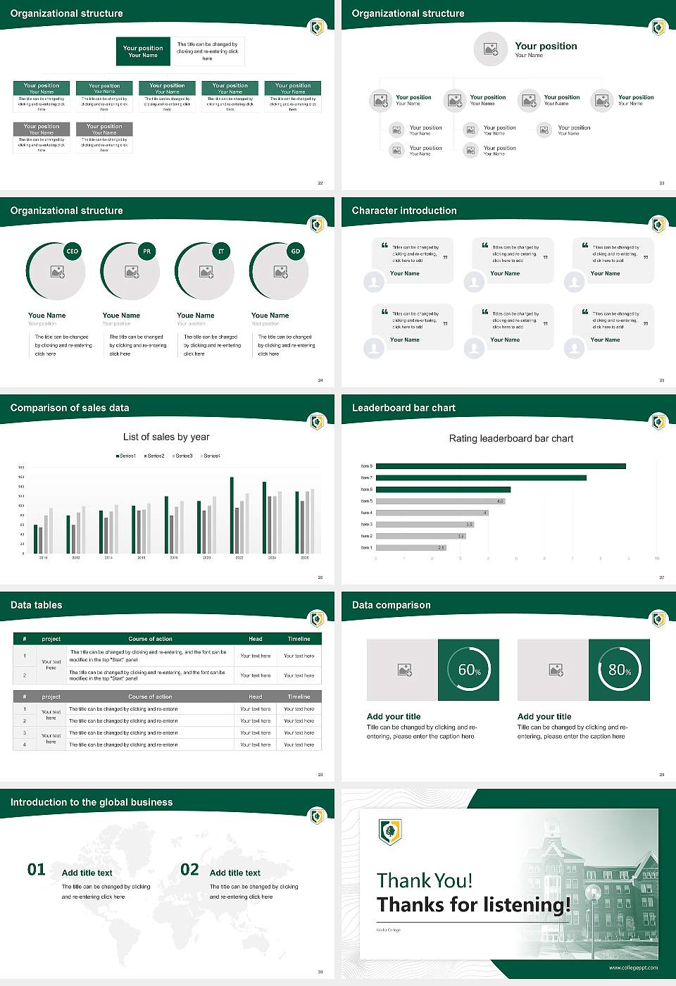 Keuka College Academic Presentation/Research Findings Report PPT Template16:9 ratio PPT effect preview image4