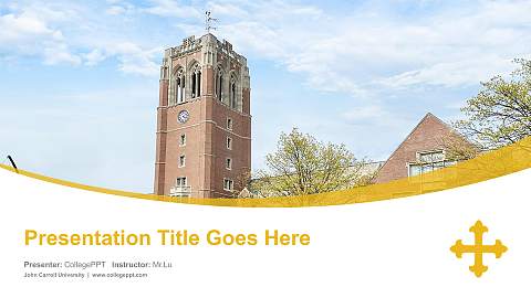 John Carroll University Course/Courseware Creation PPT Template
