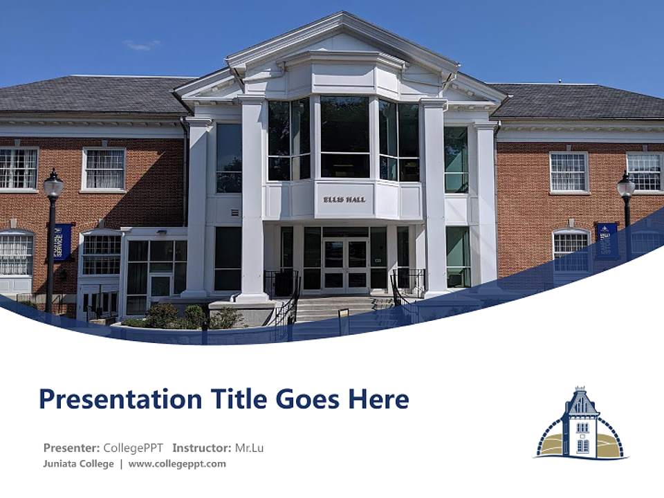 Juniata College Course/Courseware Creation PPT Template4:3 ratio PPT effect preview image5