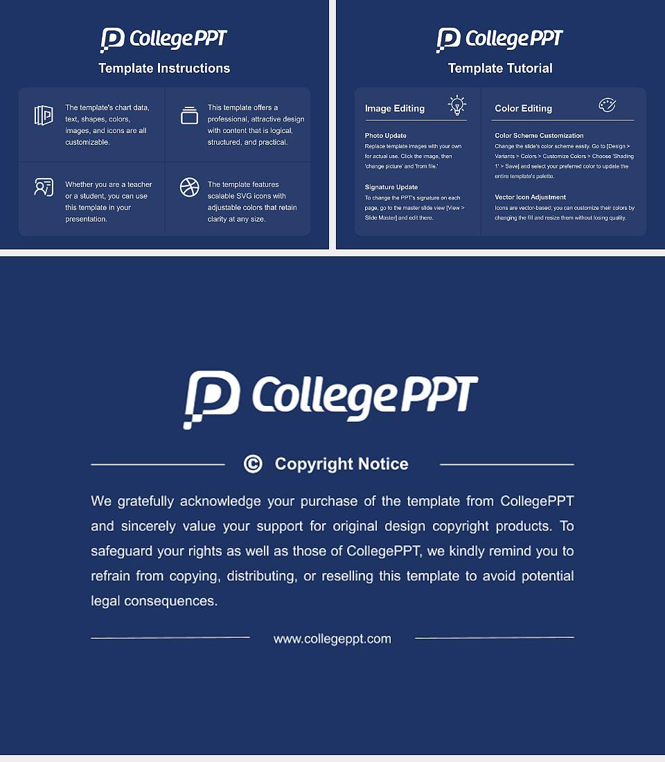 Juniata College Course/Courseware Creation PPT Template4:3 ratio PPT effect preview image5