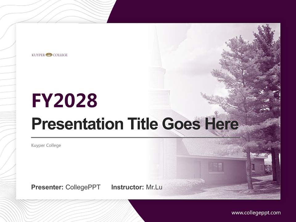 Kuyper College Academic Presentation/Research Findings Report PPT Template4:3 ratio PPT effect preview image5