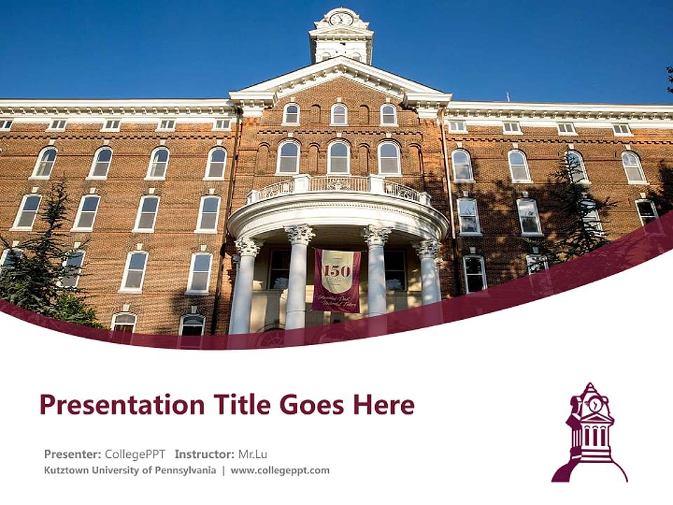 Kutztown University of Pennsylvania Course/Courseware Creation PPT Template4:3 ratio PPT effect preview image5