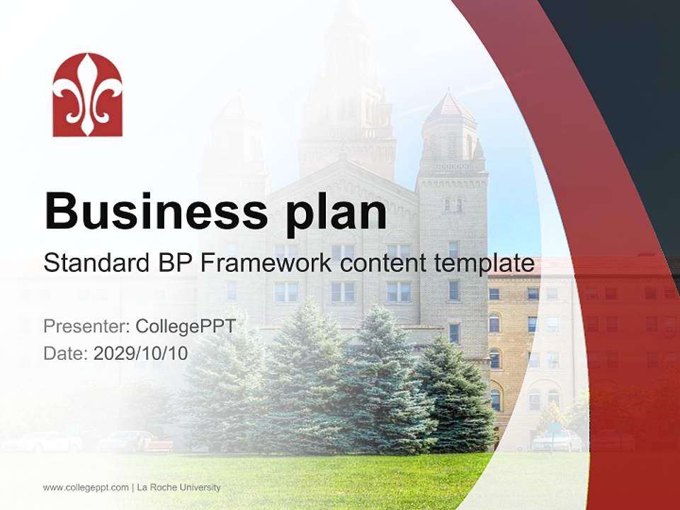 La Roche University Competition/Entrepreneurship Contest PPT Template4:3 ratio PPT effect preview image9