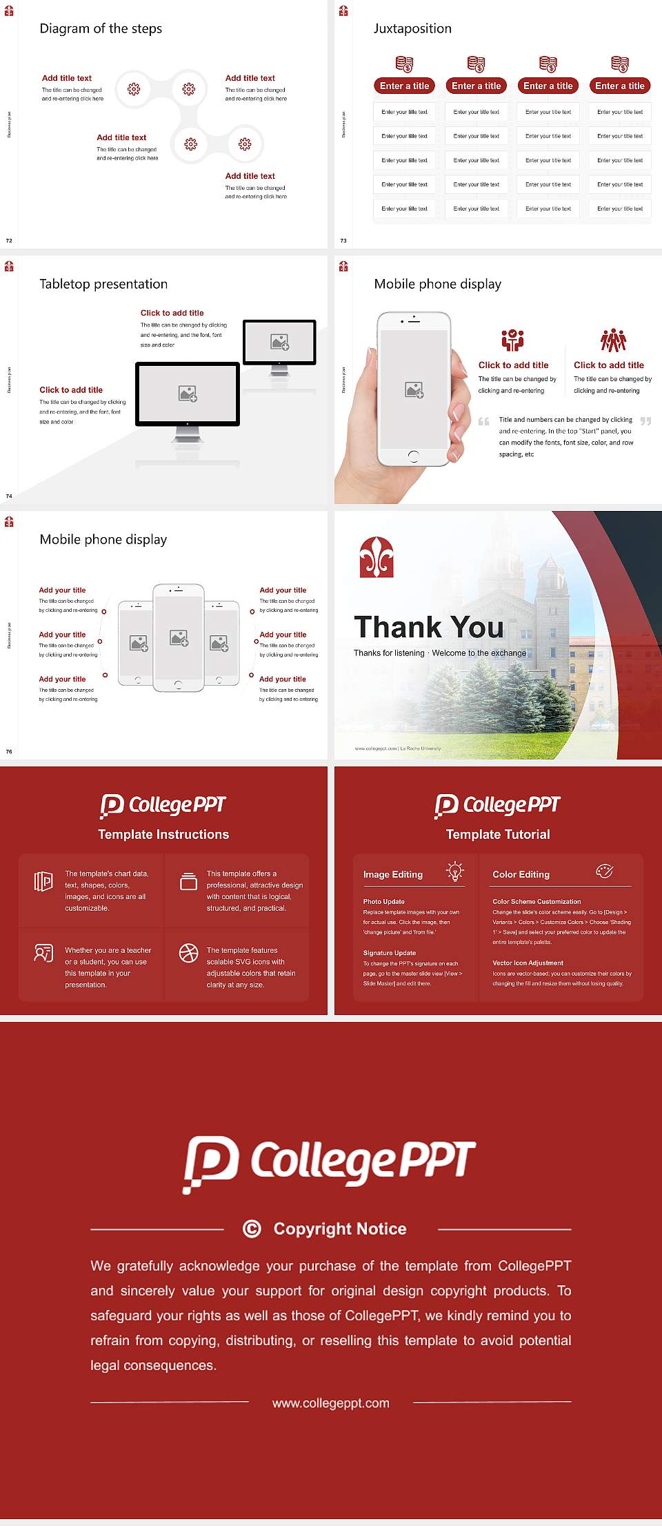 La Roche University Competition/Entrepreneurship Contest PPT Template4:3 ratio PPT effect preview image9