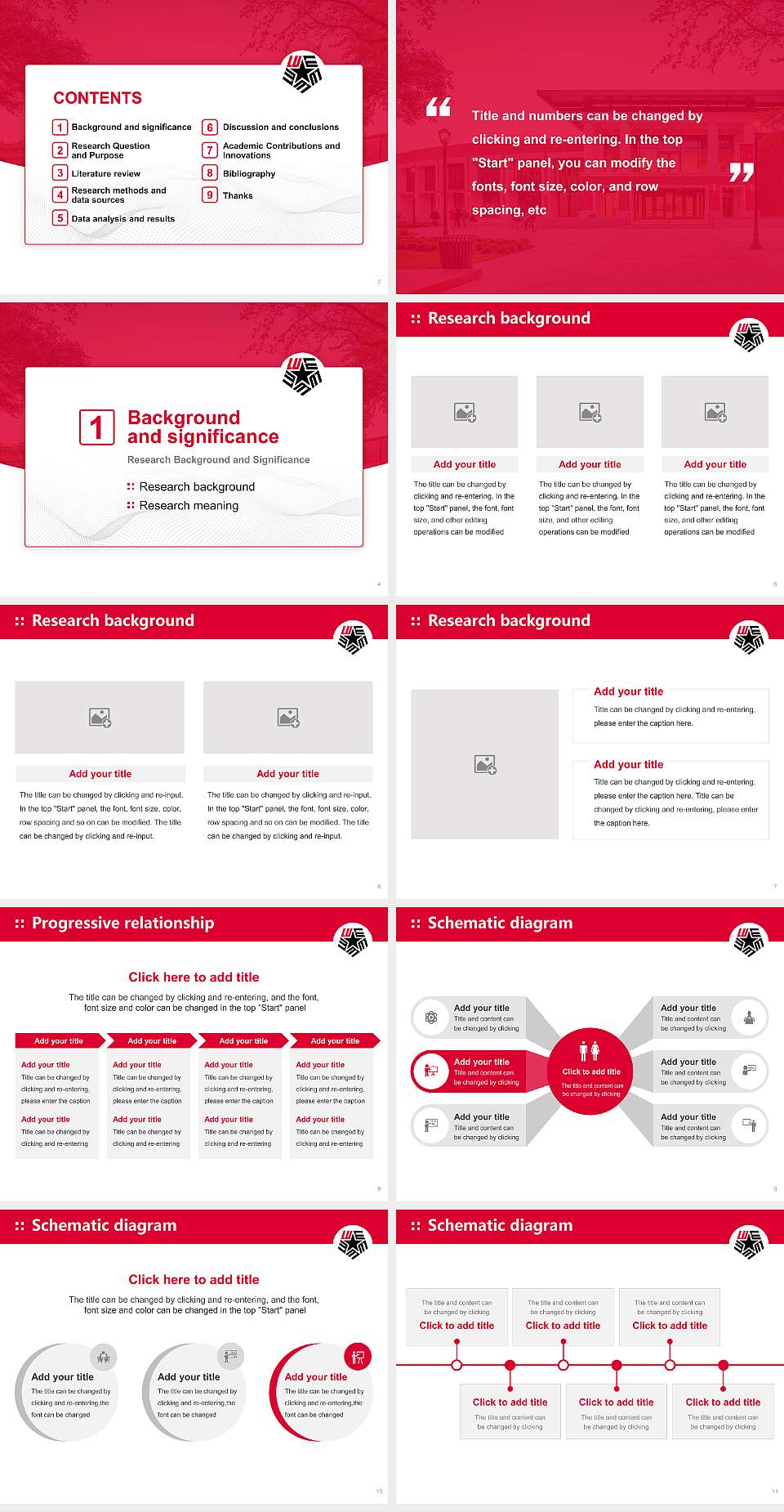 Lamar University Graduation Thesis Defense PPT Template4:3 ratio PPT effect preview image2