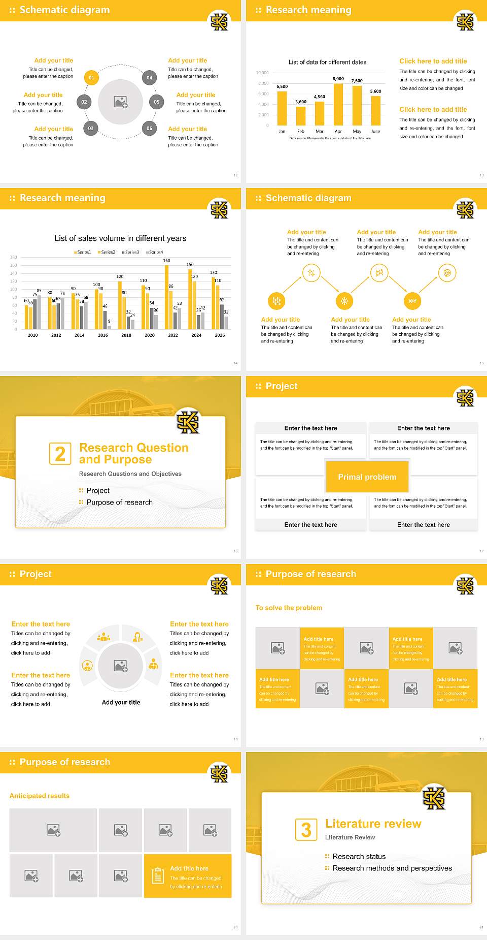 Kennesaw State University Graduation Thesis Defense PPT Template4:3 ratio PPT effect preview image3