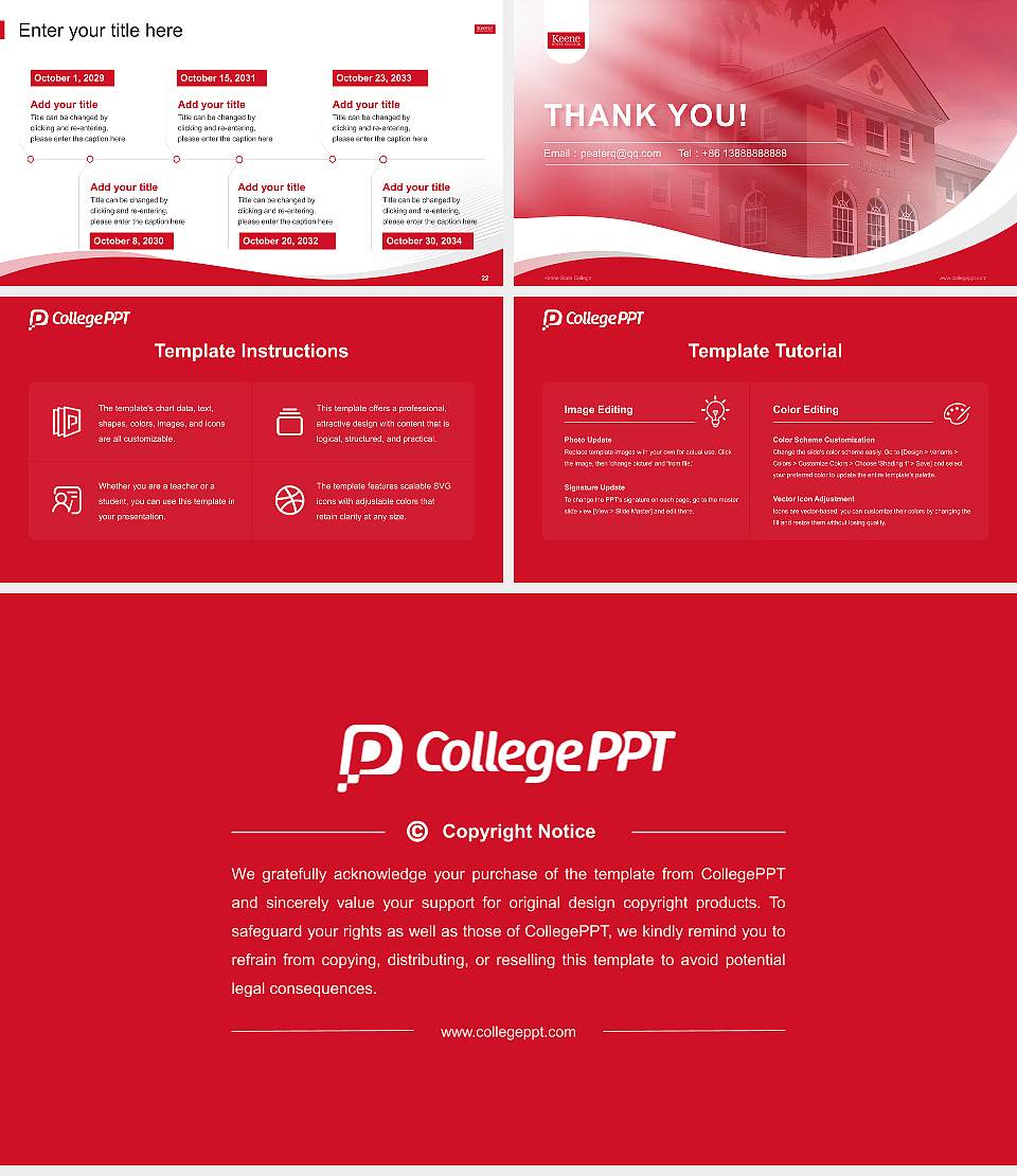 Keene State College Lecture Sharing and Networking Event PPT Template16:9 ratio PPT effect preview image4