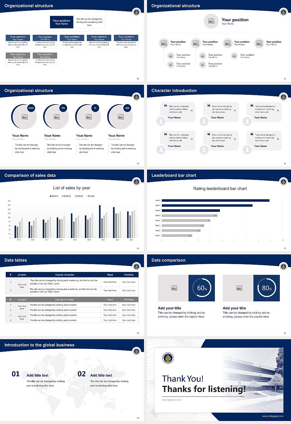 John F. Kennedy University Academic Presentation/Research Findings Report PPT Template16:9 ratio PPT effect preview image4
