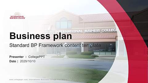 International Business College-Fort Wayne Competition/Entrepreneurship Contest PPT Template