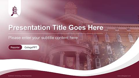 Kutztown University of Pennsylvania Lecture Sharing and Networking Event PPT Template