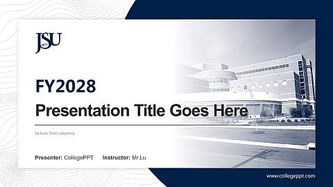 Jackson State University Academic Presentation/Research Findings Report PPT Template
