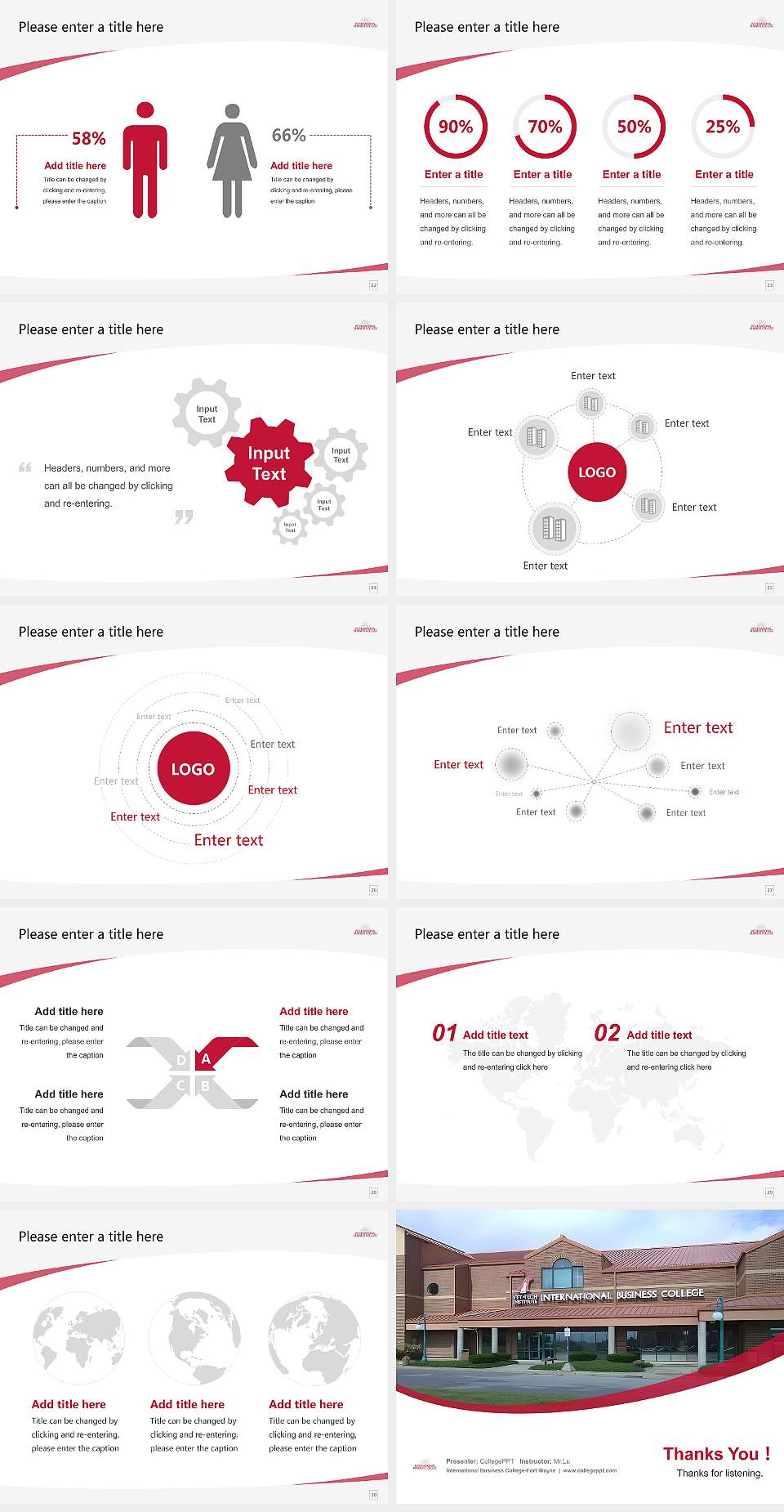 International Business College-Fort Wayne Course/Courseware Creation PPT Template4:3 ratio PPT effect preview image4