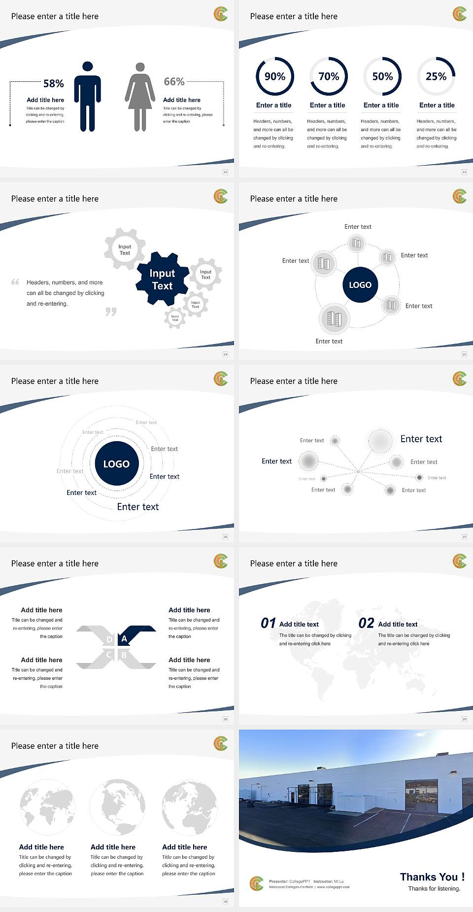 Intercoast Colleges-Fairfield Course/Courseware Creation PPT Template4:3 ratio PPT effect preview image4