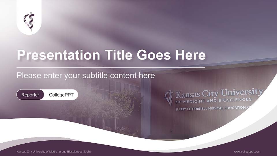 Kansas City University of Medicine and Biosciences-Joplin Lecture Sharing and Networking Event PPT Template16:9 ratio PPT effect preview image