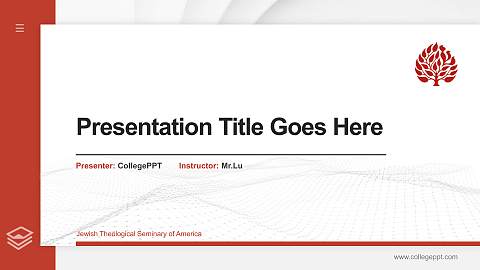 Jewish Theological Seminary of America Thesis Proposal/Graduation Defense PPT Template