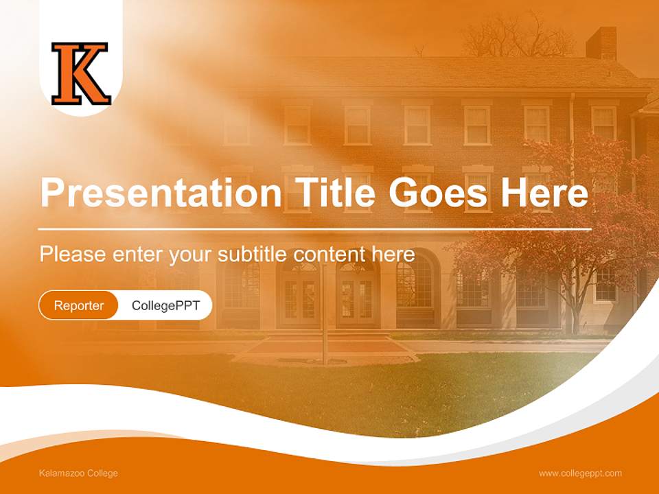 Kalamazoo College Lecture Sharing and Networking Event PPT Template4:3 ratio PPT effect preview image4