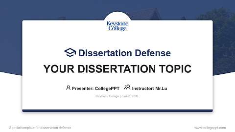 Keystone College Graduation Thesis Defense PPT Template