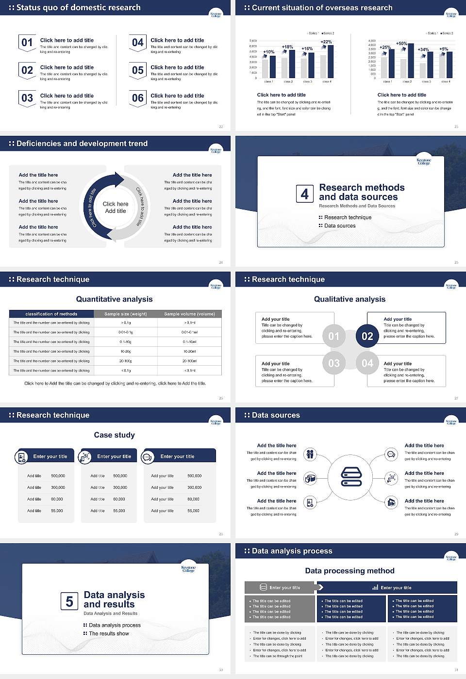 Keystone College Graduation Thesis Defense PPT Template16:9 ratio PPT effect preview image4