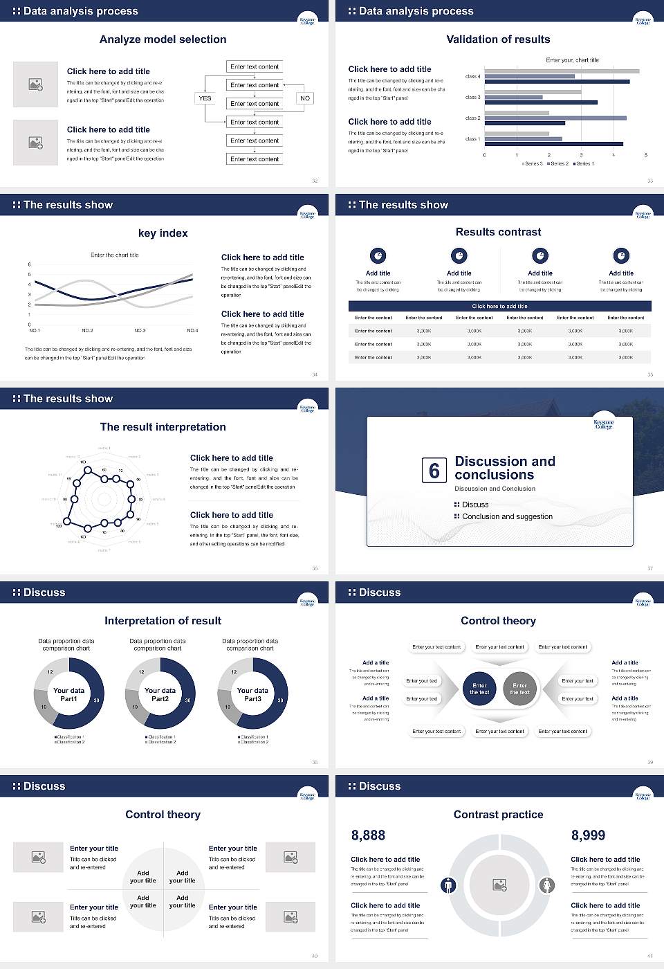 Keystone College Graduation Thesis Defense PPT Template16:9 ratio PPT effect preview image5