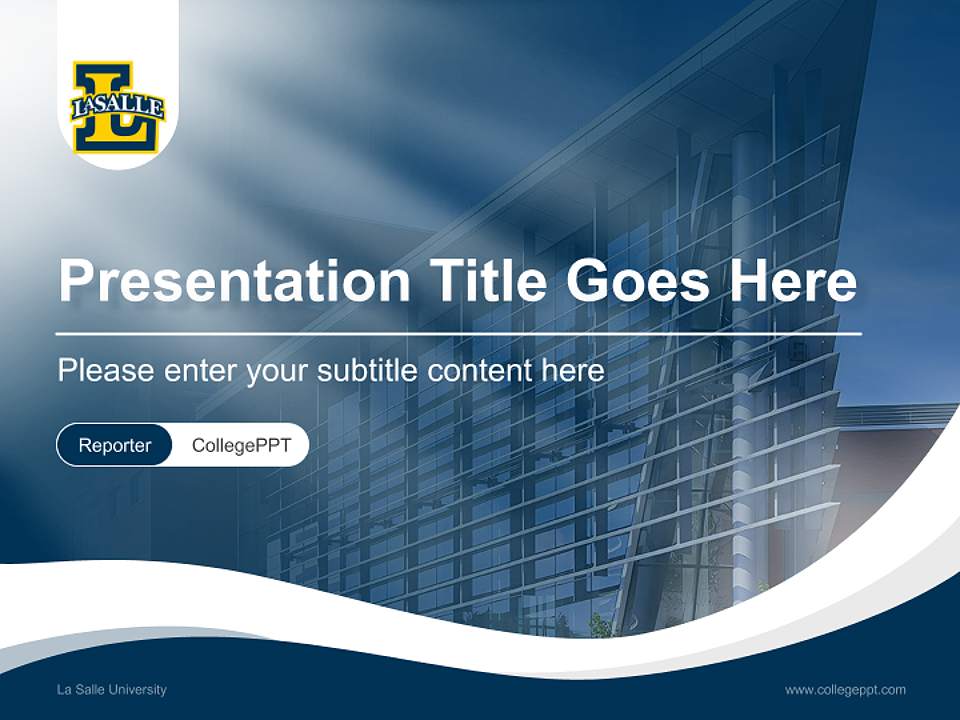 La Salle University Lecture Sharing and Networking Event PPT Template4:3 ratio PPT effect preview image4