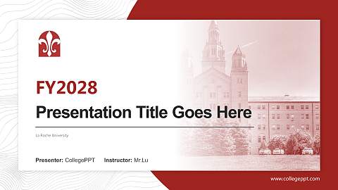 La Roche University Academic Presentation/Research Findings Report PPT Template