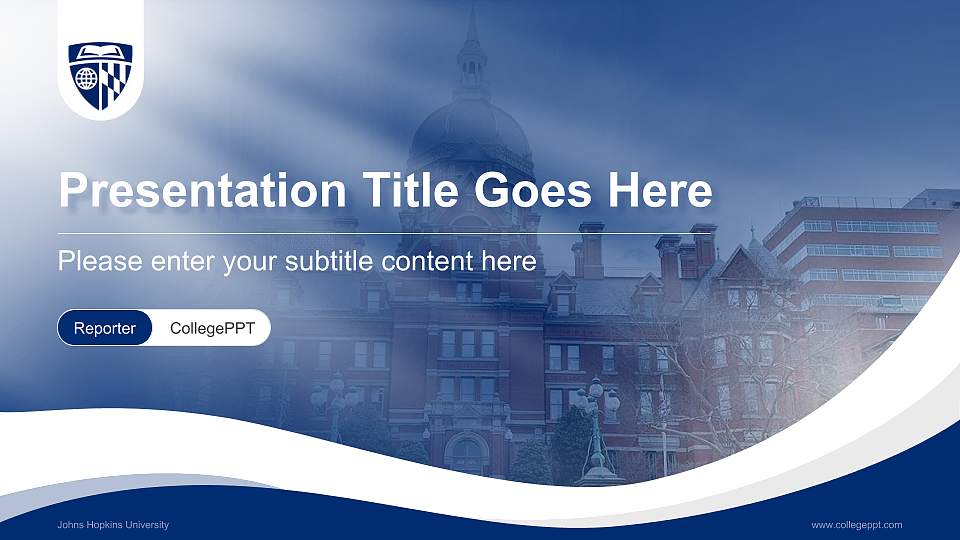 Johns Hopkins University Lecture Sharing and Networking Event PPT Template16:9 ratio PPT effect preview image