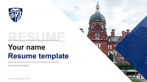 Johns Hopkins University Resume PPT Template