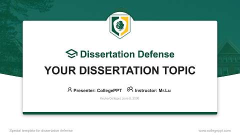 Keuka College Graduation Thesis Defense PPT Template
