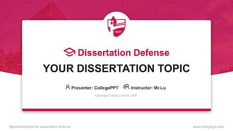 Lagrange College Graduation Thesis Defense PPT Template