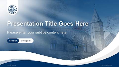 Kean University Lecture Sharing and Networking Event PPT Template