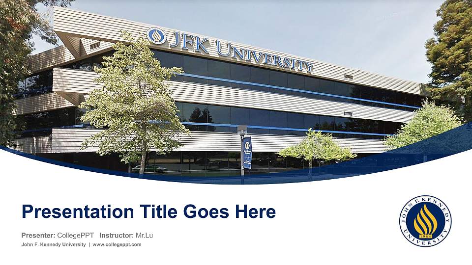 John F. Kennedy University Course/Courseware Creation PPT Template16:9 ratio PPT effect preview image