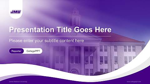James Madison University Lecture Sharing and Networking Event PPT Template