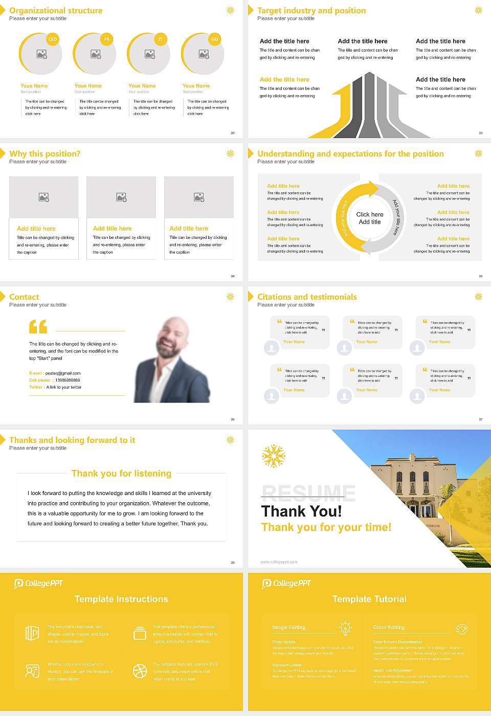 La Sierra University Resume PPT Template16:9 ratio PPT effect preview image4