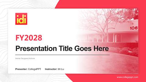 Interior Designers Institute Academic Presentation/Research Findings Report PPT Template
