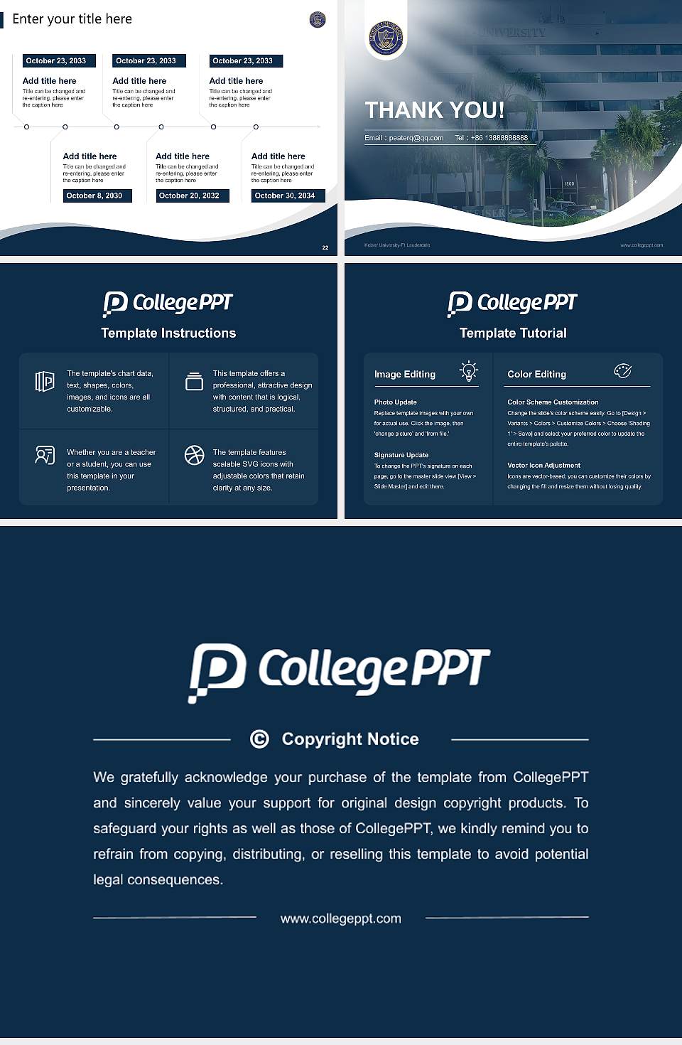 Keiser University-Ft Lauderdale Lecture Sharing and Networking Event PPT Template4:3 ratio PPT effect preview image4