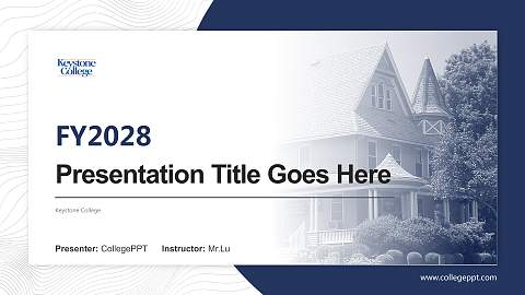 Keystone College Academic Presentation/Research Findings Report PPT Template