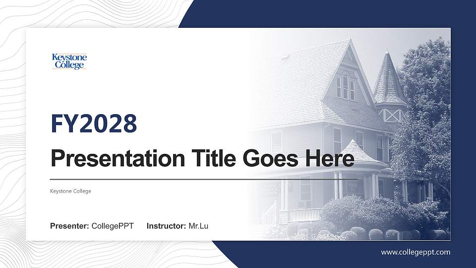 Keystone College Academic Presentation/Research Findings Report PPT Template16:9 ratio PPT effect preview image