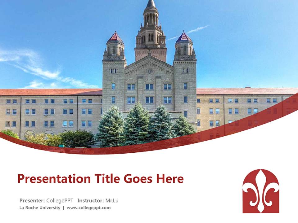 La Roche University Course/Courseware Creation PPT Template4:3 ratio PPT effect preview image5