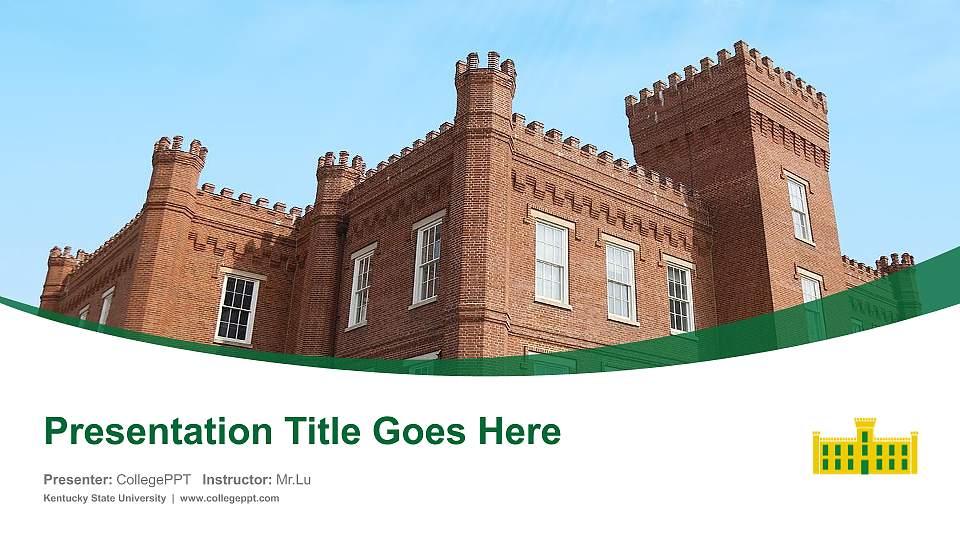 Kentucky State University Course/Courseware Creation PPT Template16:9 ratio PPT effect preview image
