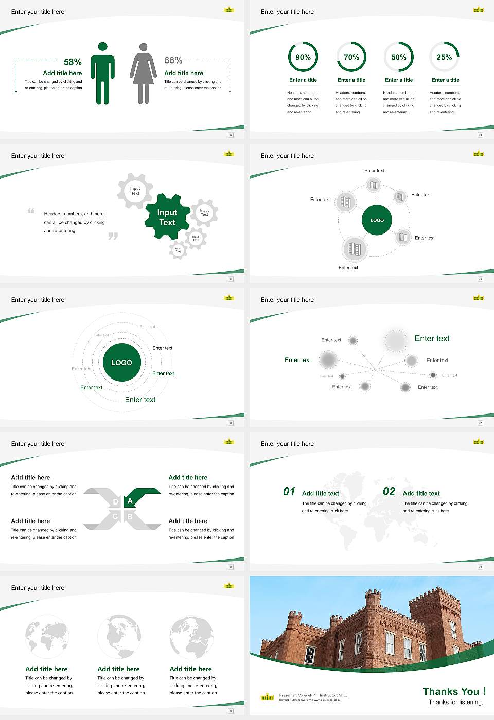 Kentucky State University Course/Courseware Creation PPT Template16:9 ratio PPT effect preview image4