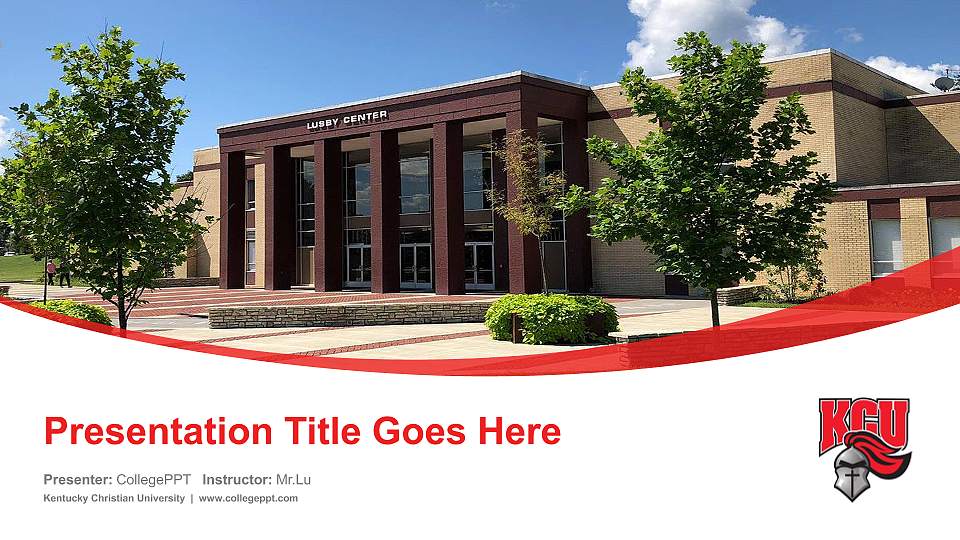 Kentucky Christian University Course/Courseware Creation PPT Template16:9 ratio PPT effect preview image
