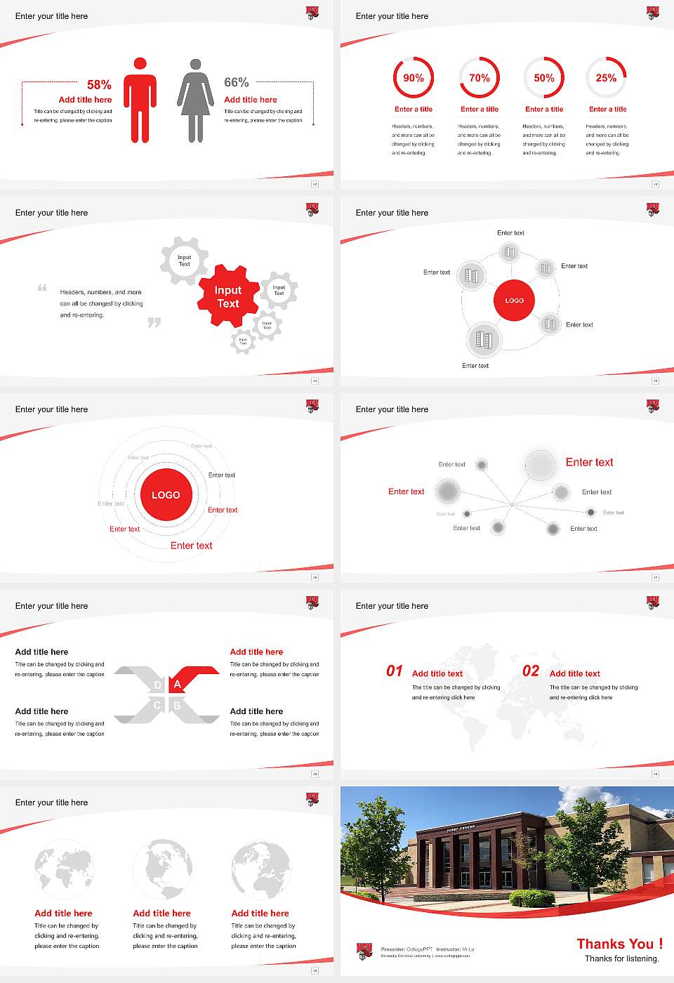 Kentucky Christian University Course/Courseware Creation PPT Template16:9 ratio PPT effect preview image4