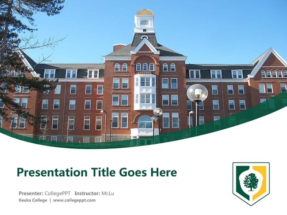 Keuka College Course/Courseware Creation PPT Template4:3 ratio PPT effect preview image5