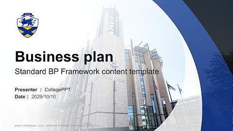 Johnson & Wales University-Charlotte Competition/Entrepreneurship Contest PPT Template