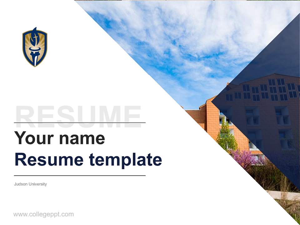 Judson University Resume PPT Template4:3 ratio PPT effect preview image5