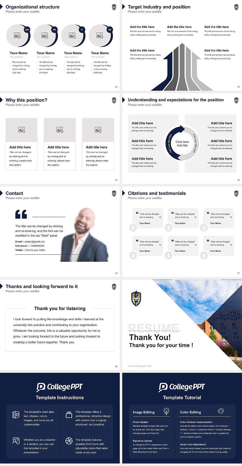 Judson University Resume PPT Template4:3 ratio PPT effect preview image4